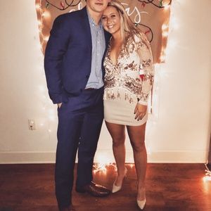 Rose gold sequin dress